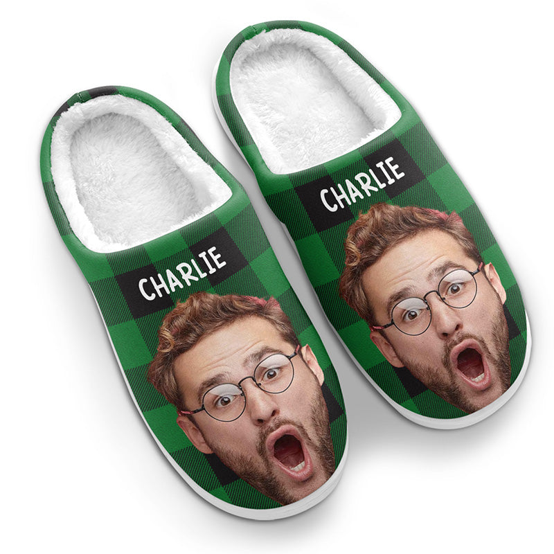 Custom Photo Happiness Besties Face - Personalized Slippers - Gift for Besties, Sisters, Best Friends