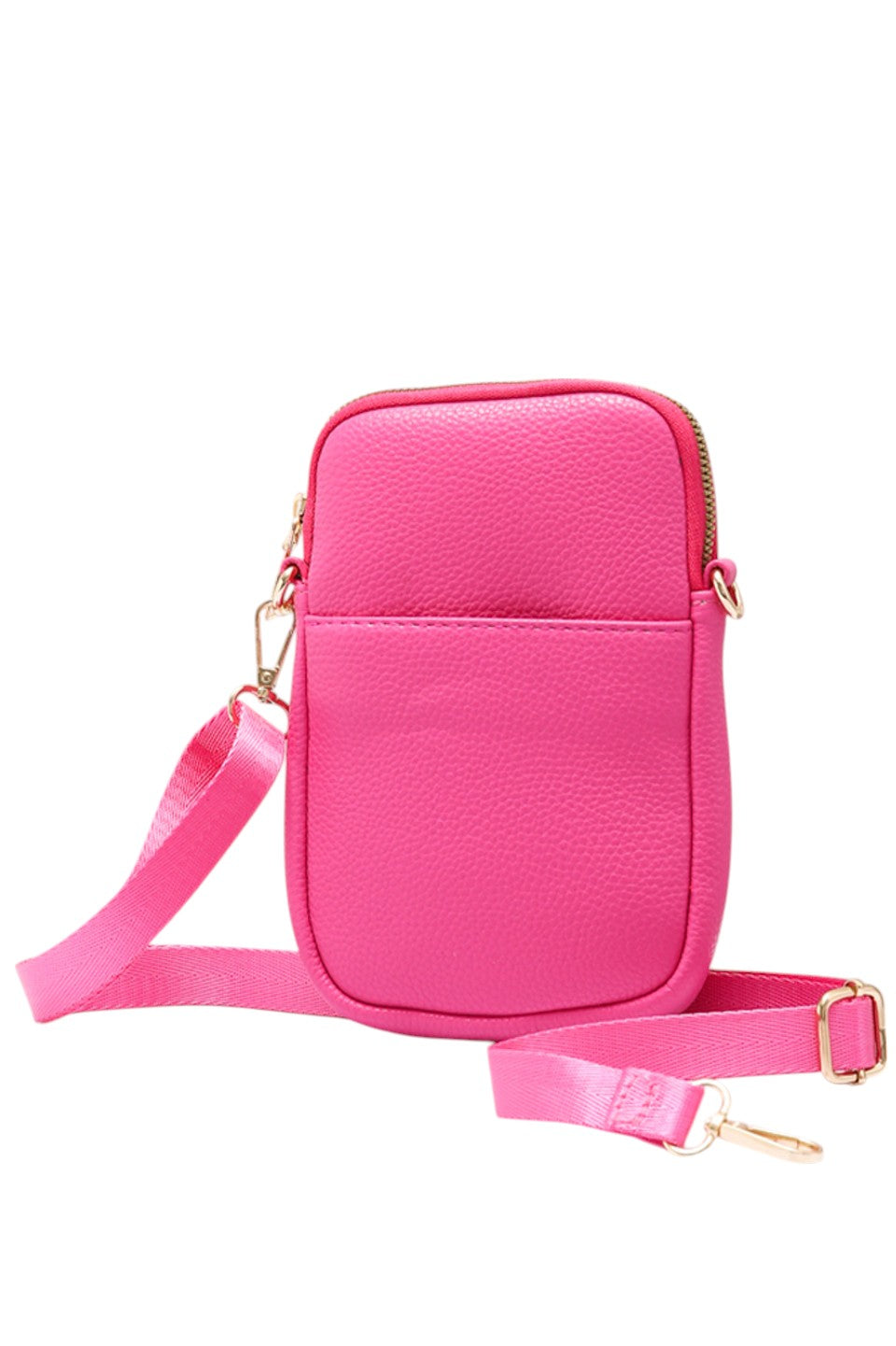 Solid PU Cell Phone Strap Bag