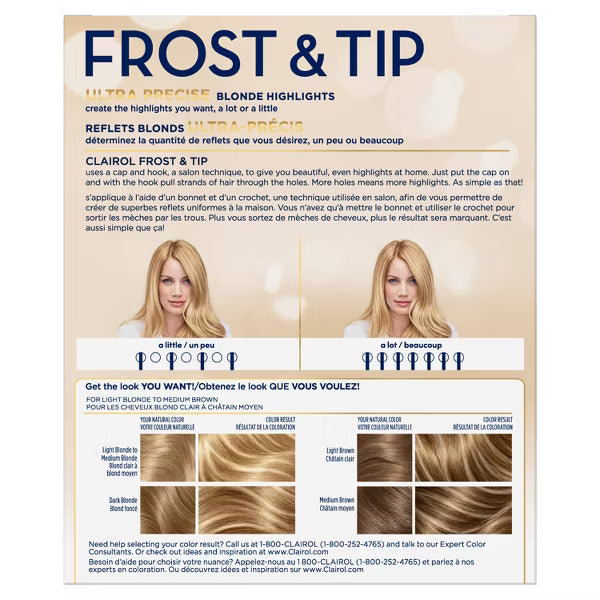 CLAIROL Nice'n Easy Frost & Tip Permanent Hair Color Dye Highlighting Kit