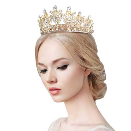 Multi Stone Embellished Queen Tiara