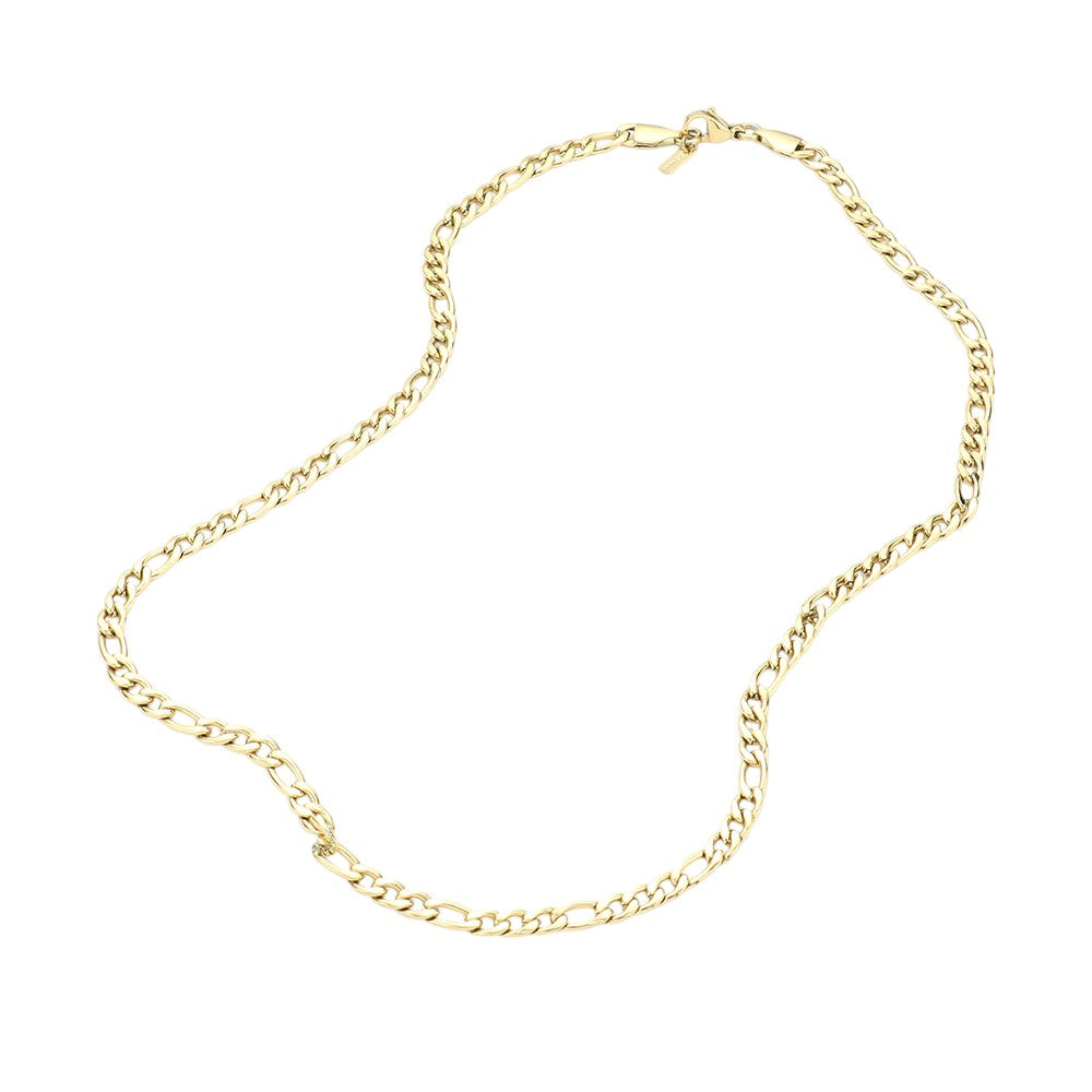 16 INCH, 4mm Stainless Steel Figaro Chain Necklace