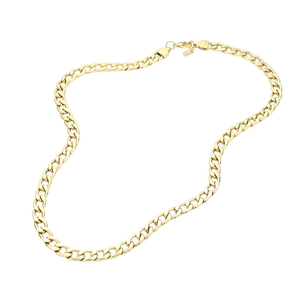 18 INCH, 6mm Stainless Steel Cuban Chain Necklace