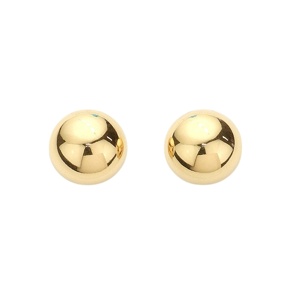 18K Gold Dipped Stainless Steel Metal Dome Stud Earrings