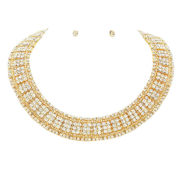 Bubble Stone Armor Collar Necklace