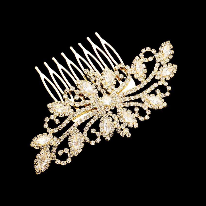 CZ Marquise Accented Hair Comb