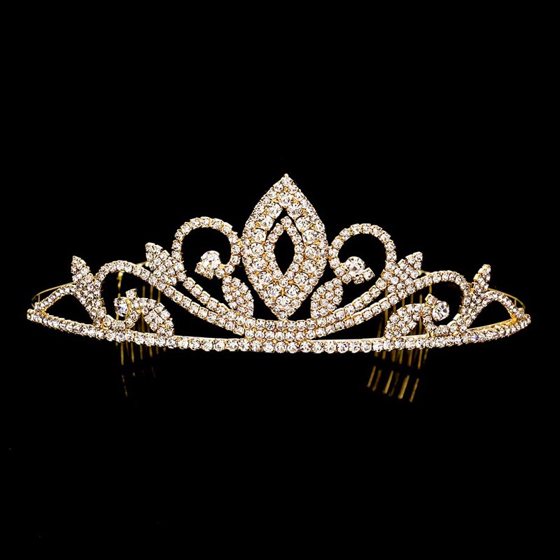 Marquise Accented Rhinestone Princess Tiara