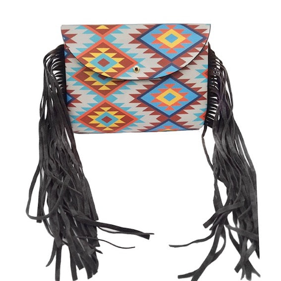 Boho Patterned Faux Leather Fanny Pack Crossbody Belt Bag