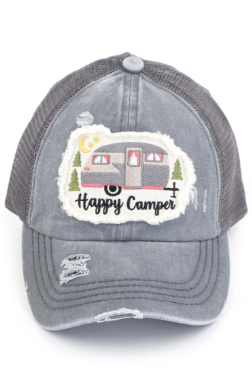 C.C HAPPY CAMPER PATCH VINTAGE PONY CAP