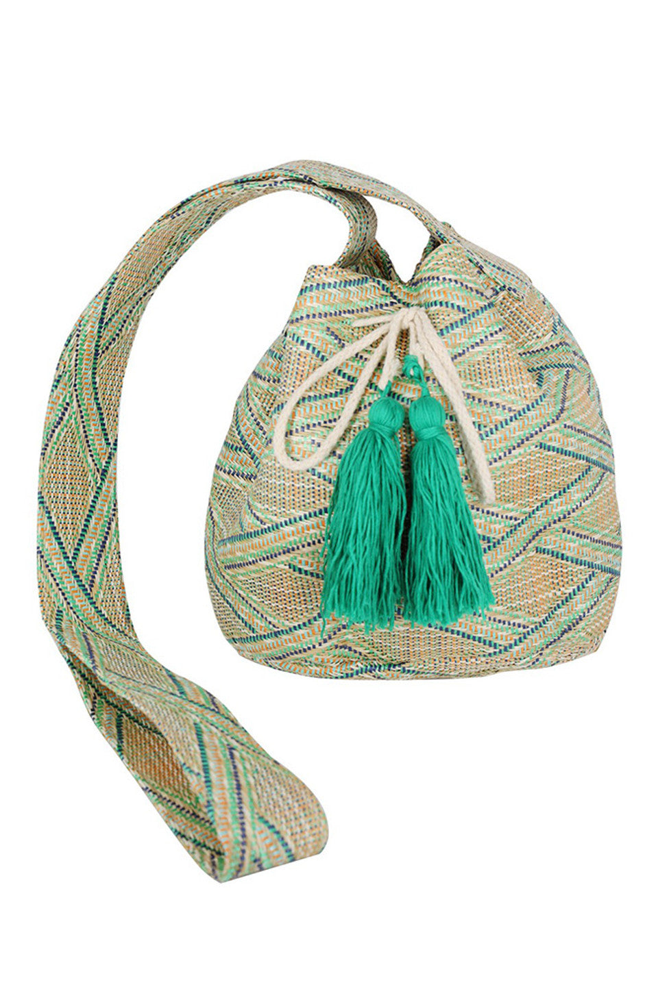 Aztec Pattern Strap Aztec Bucket Bag