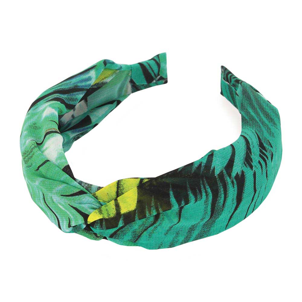 Tropical Leaf Twisted Headband