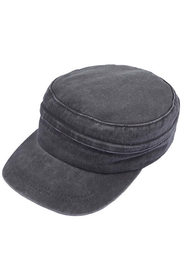 C.C Convertible Denim Army Zipper Cap Sun Visor