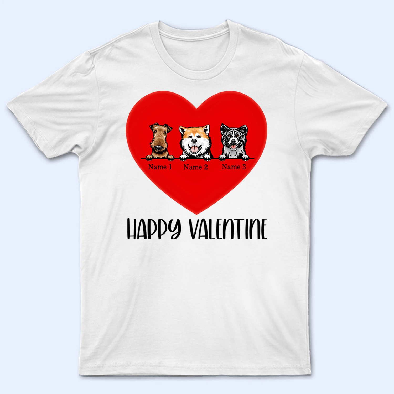 All Heart For My Dogs - Personalized Custom T Shirt - Birthday, Loving, Funny Gift For Dog Dad, Dog Owner, Dog Lovers