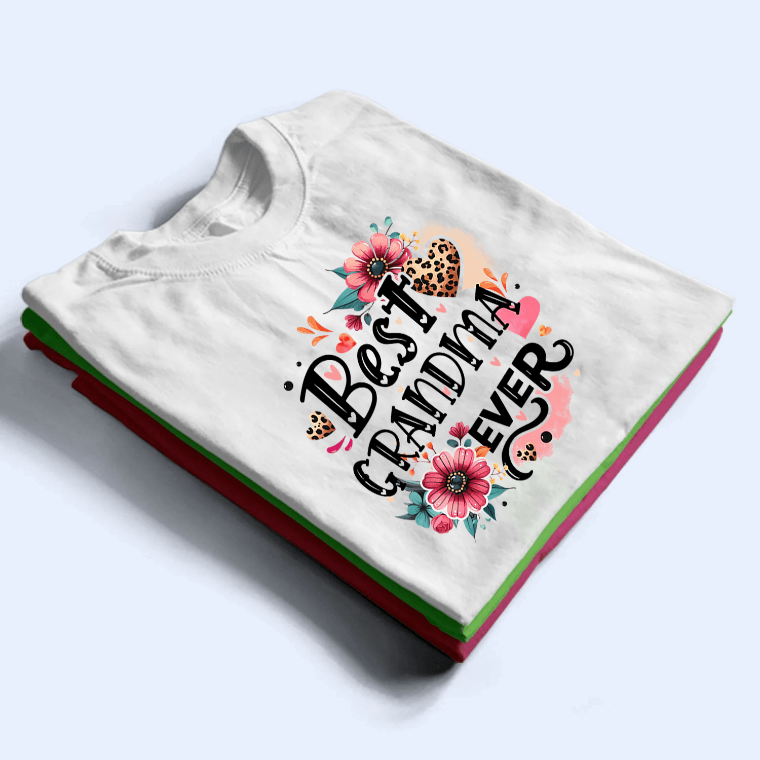 Best Grandma Ever Retro Boho - Personalized Custom T Shirt - Gift for Grandma/Nana/Mimi, Mom, Wife, Grandparent