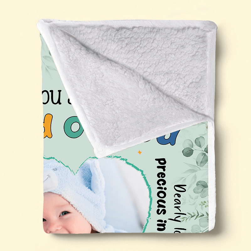Customized Newborn Photo Blanket, Personalized Gift with Name & Picture - You Are A Child Of God | New Infant, Baby Girl, Boy, Granddaughter, Grandson