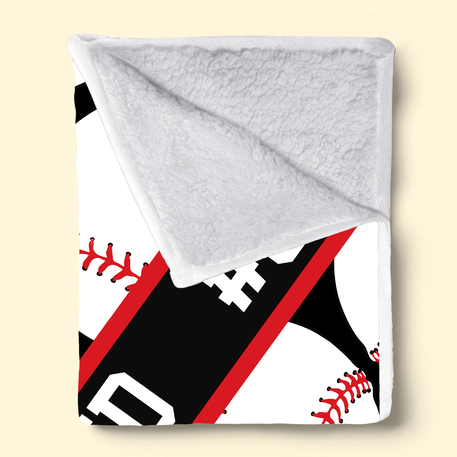 Baseball Custom Blanket | Personalized Gift For Sport Players, Brothers, Grandsons, Sons, Kids | Blanket