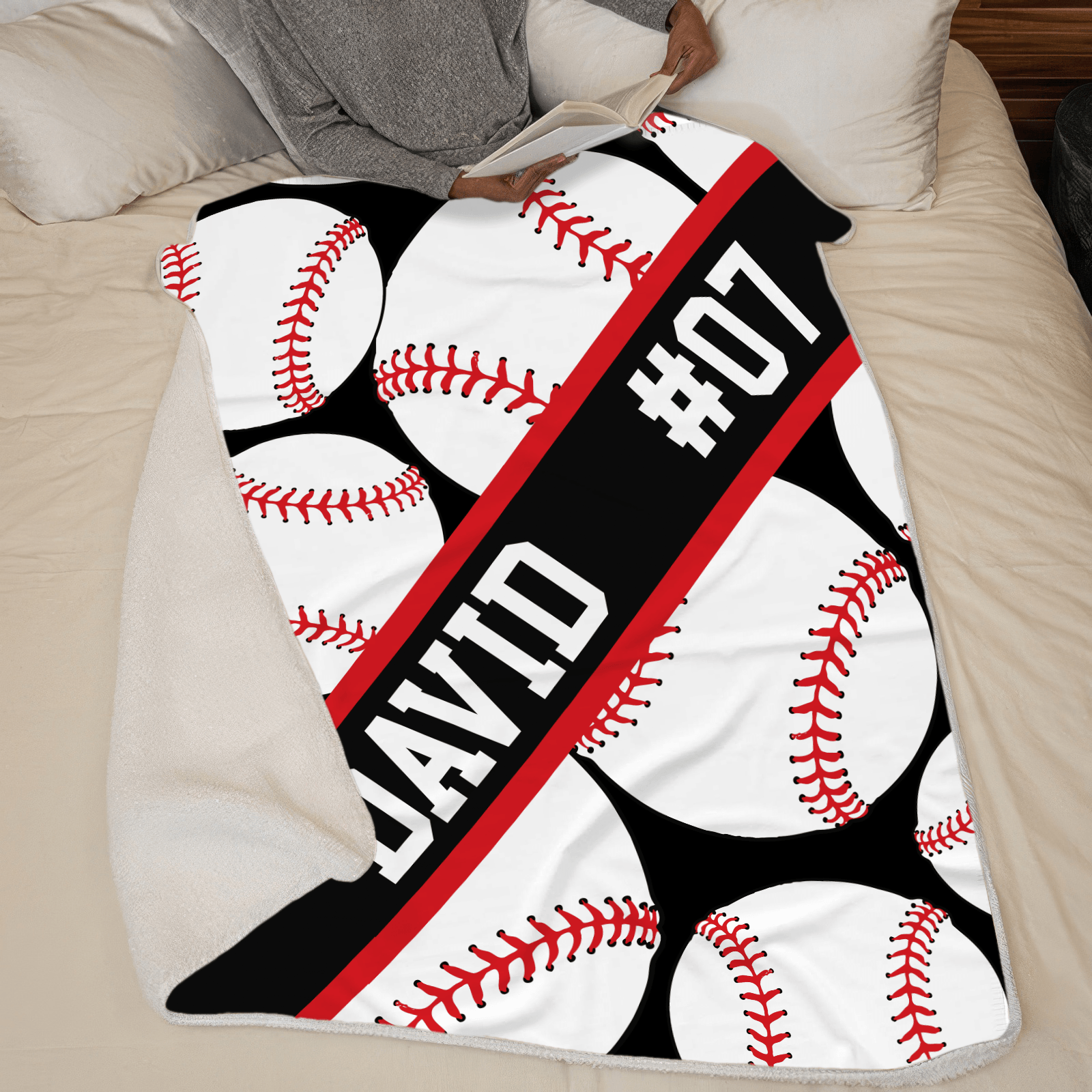 Baseball Custom Blanket | Personalized Gift For Sport Players, Brothers, Grandsons, Sons, Kids | Blanket