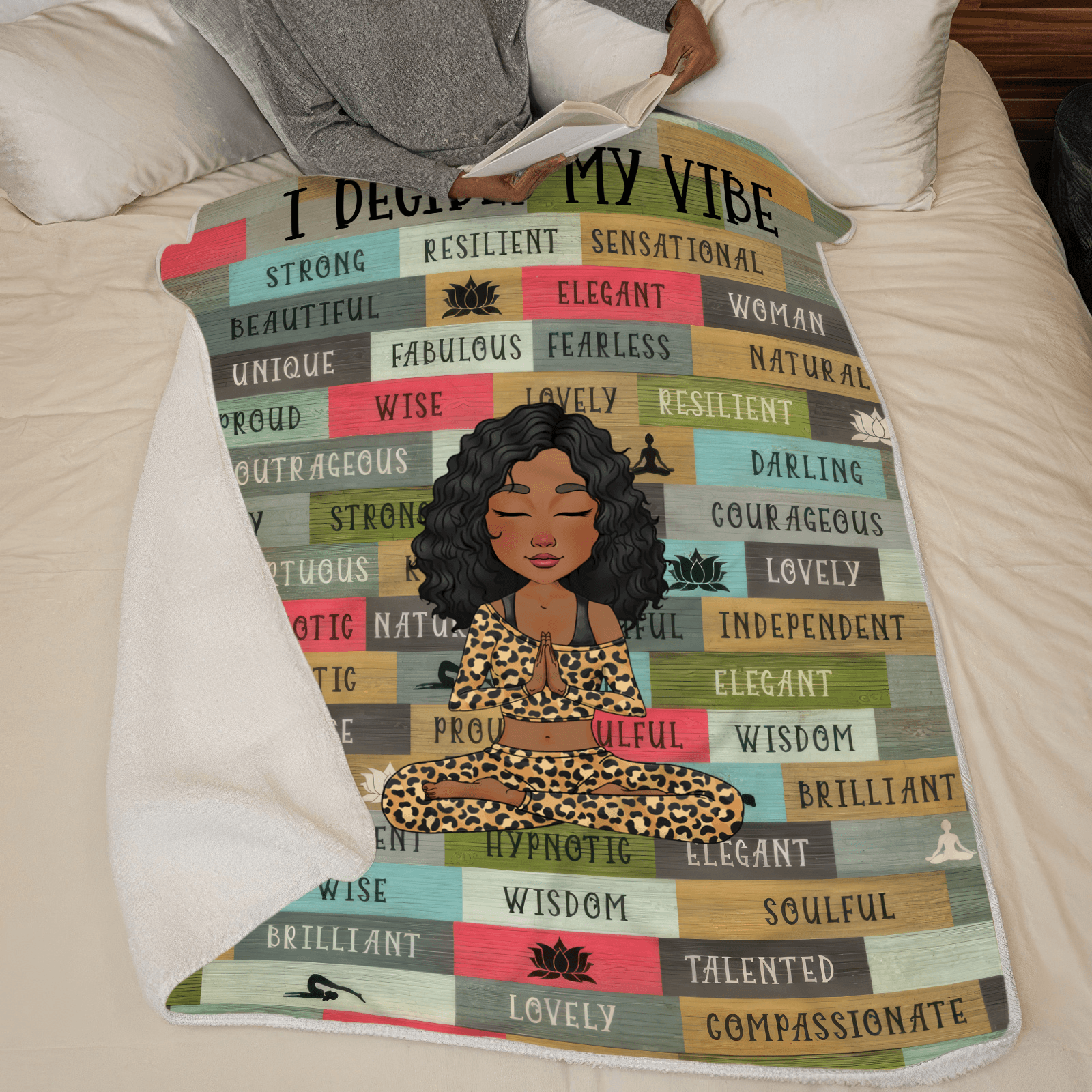 I Decided My Vibe - Personalized Custom Blanket - Gifts for Women, Mental Health Gifts, Inspirational Gifts, Positive Thinking Daily Affirmation