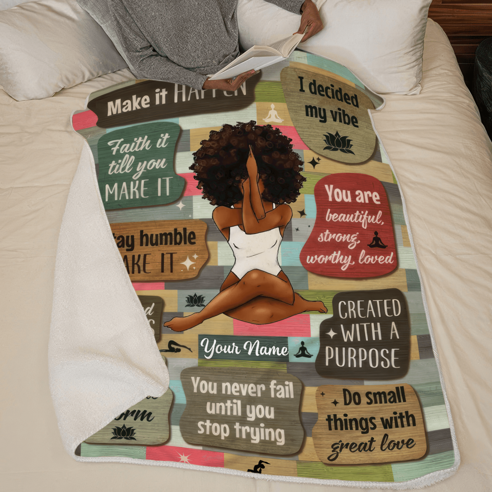 I Am Black Woman - Gift for Black Woman, Sister, Mother, Friends, or Mentor, African American, Black History Month, Juneteenth | Blanket