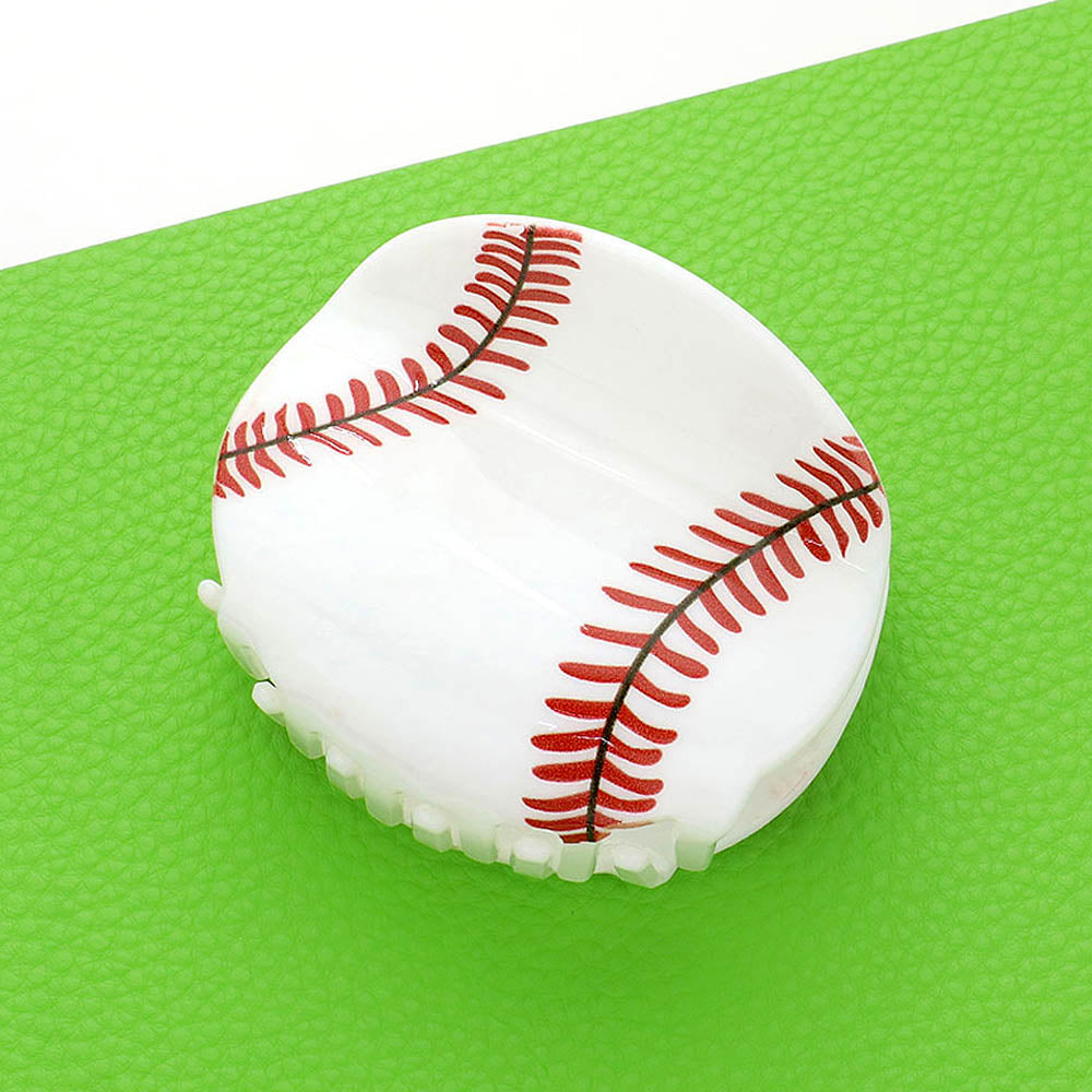 Baseball Acrylic Hair Claw Clip