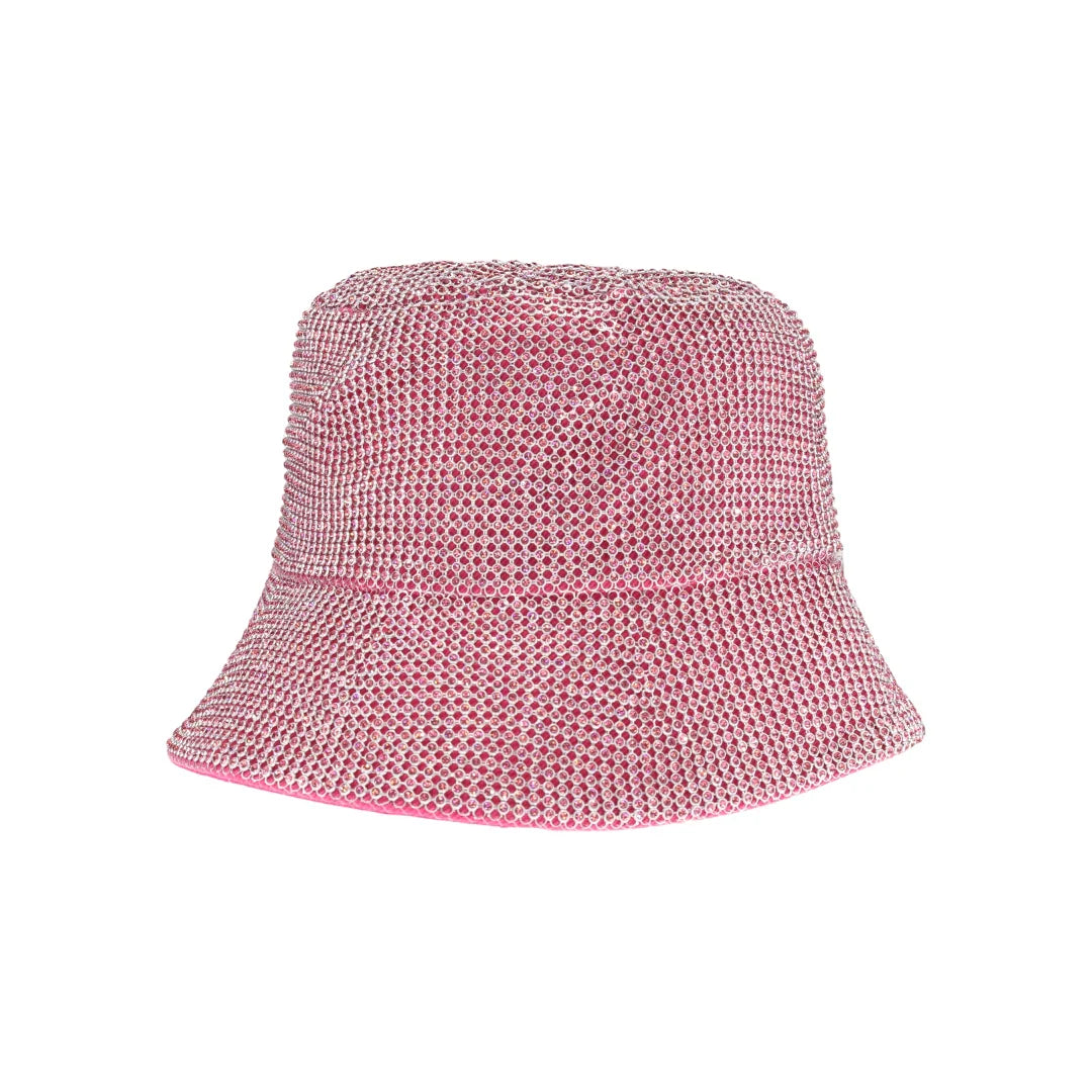 Allover Rhinestone C.C Bucket Hat