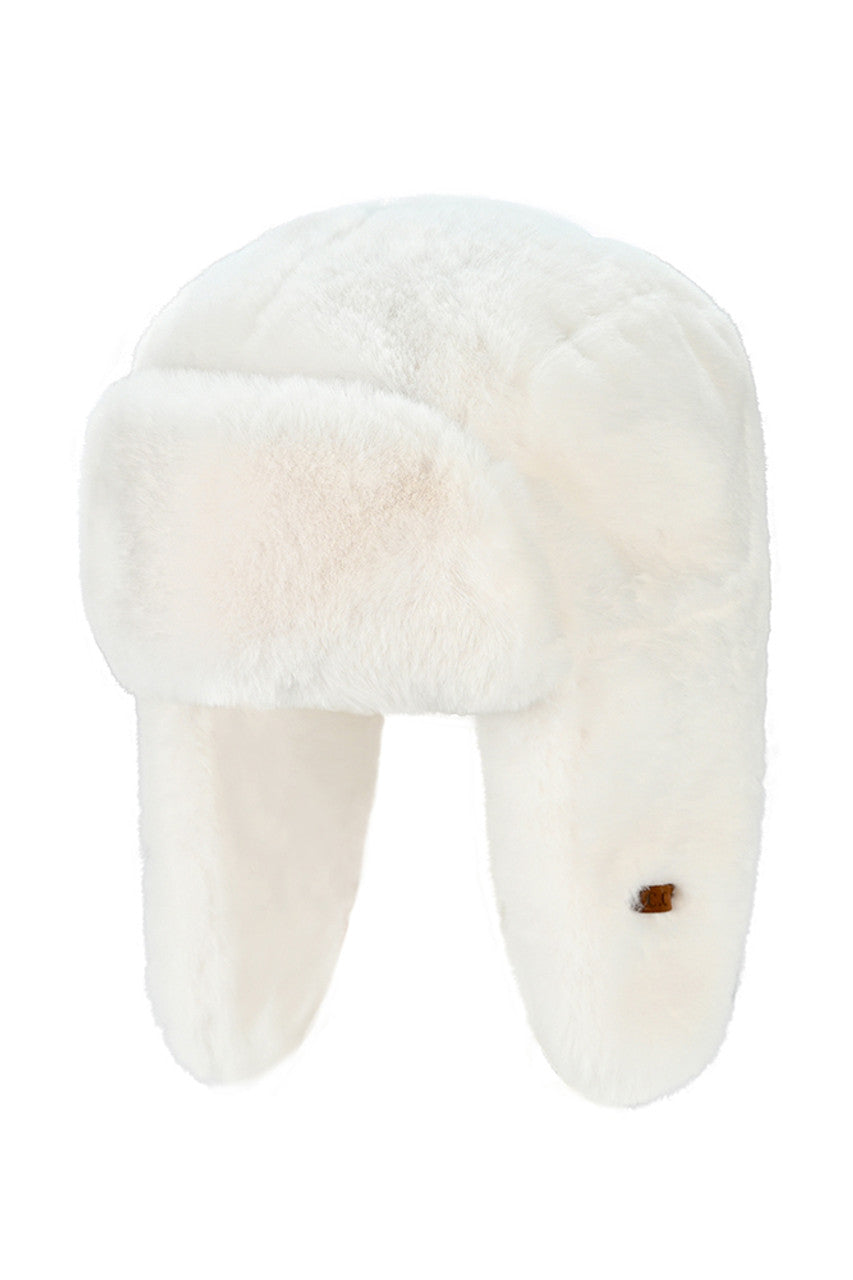 C.C Faux Fur Solid Trapper Hat