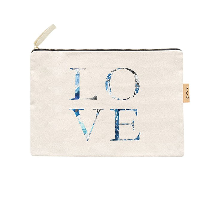 Love Message Cotton Canvas Eco Pouch Bag