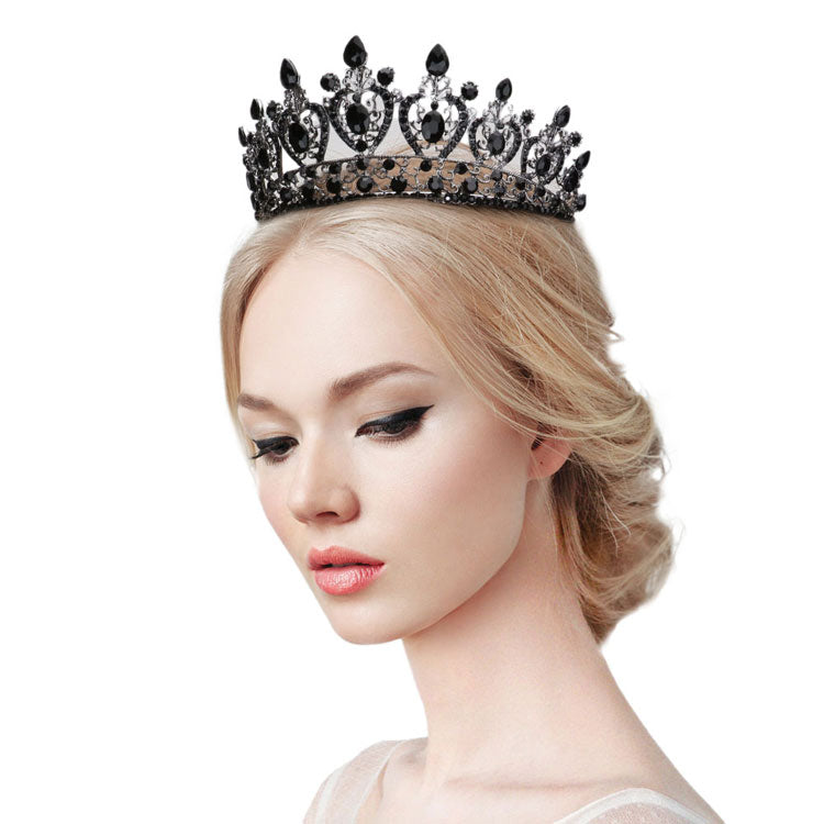 Multi Stone Embellished Queen Tiara