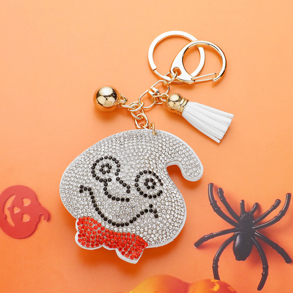 Bling Halloween Ghost Keychain