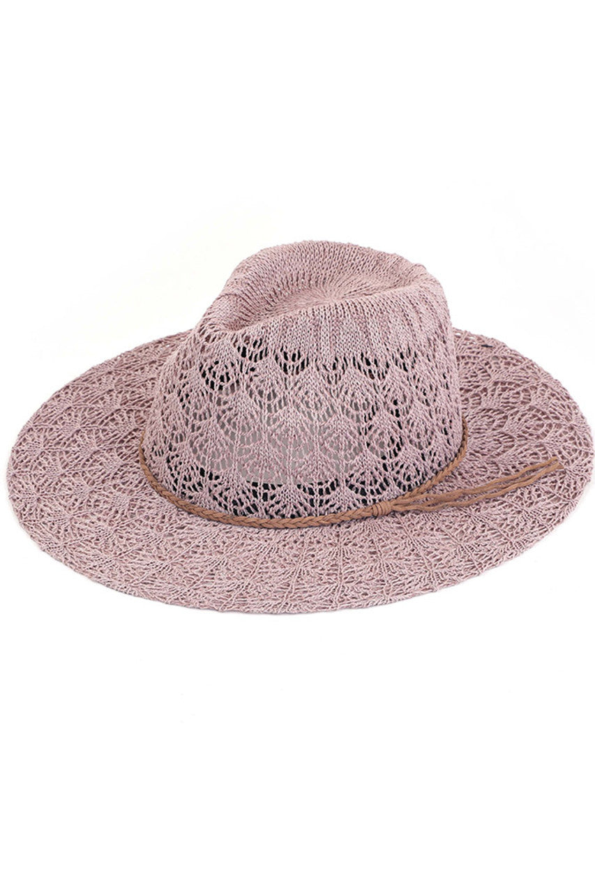 C.C HORSESHOE LACE KNITTING PANAMA HAT