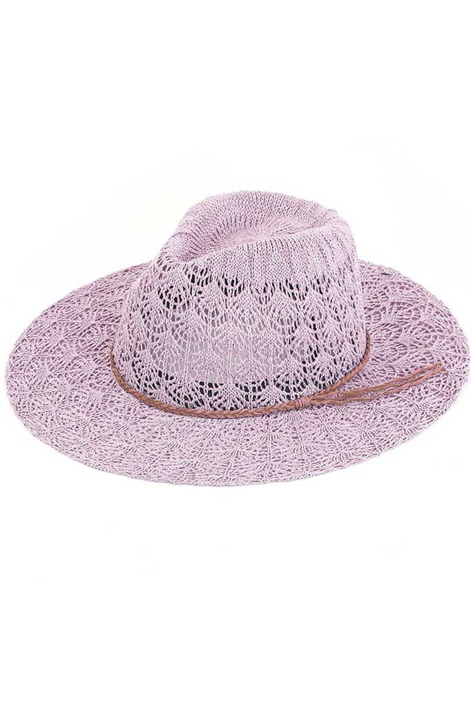 C.C Horseshoe Lace Knitting Trim Band Panama Hat