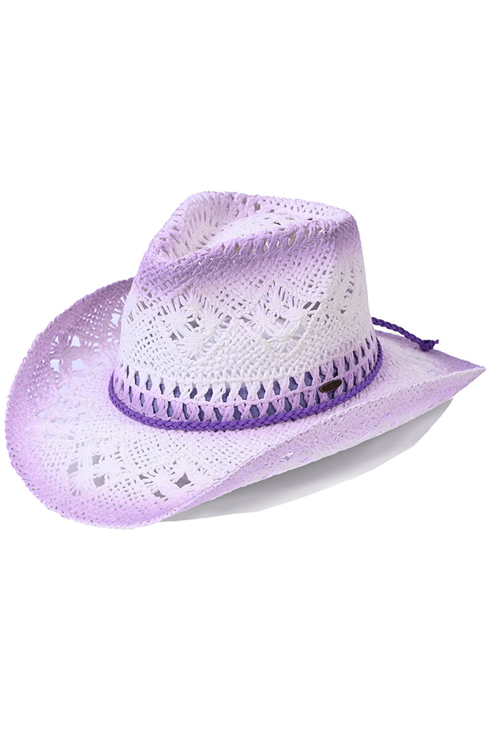 C.C KIDS Braided Suede Trim Band Weave Cowboy Hat