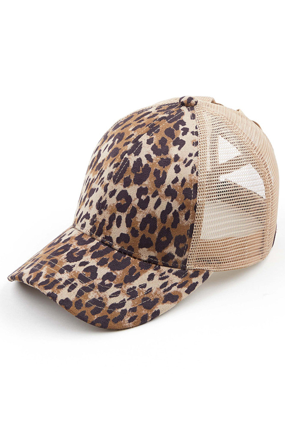 C.C LEOPARD PONYTAIL BASEBALL CAP