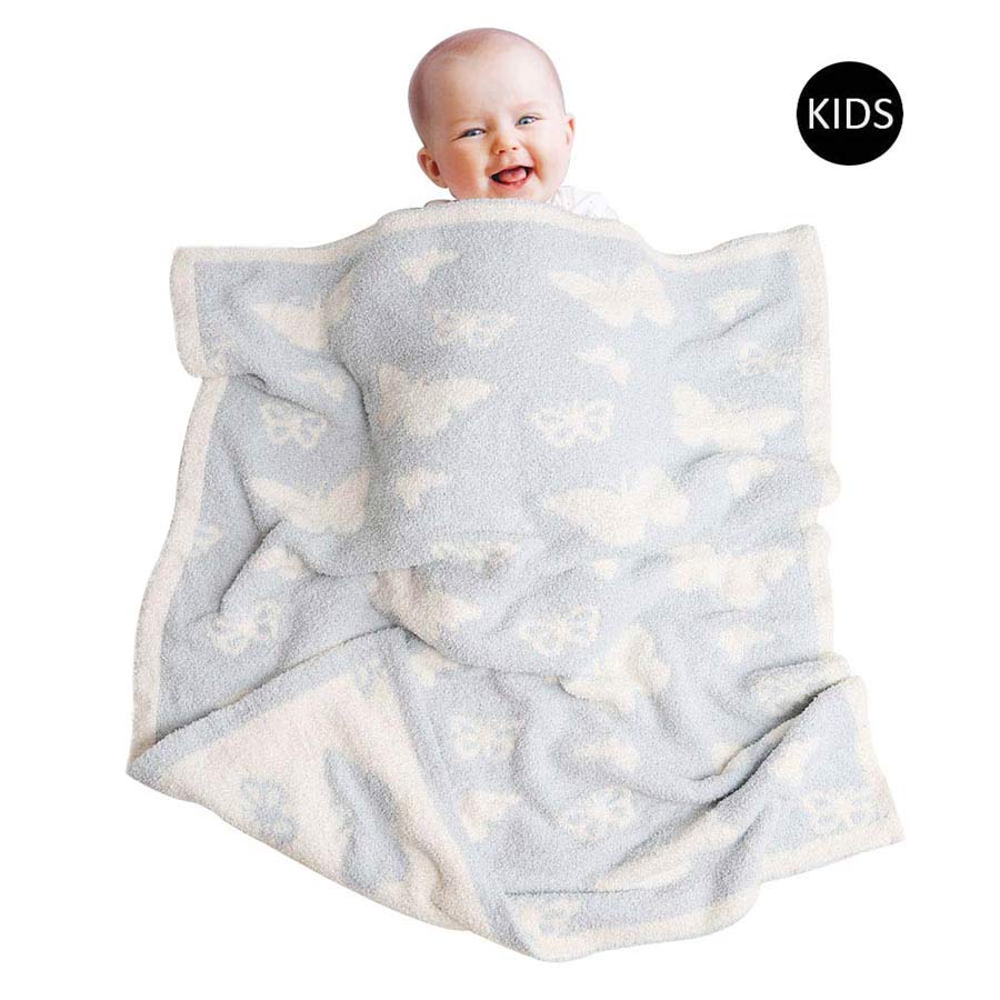 Butterfly Patterned Kids Blanket
