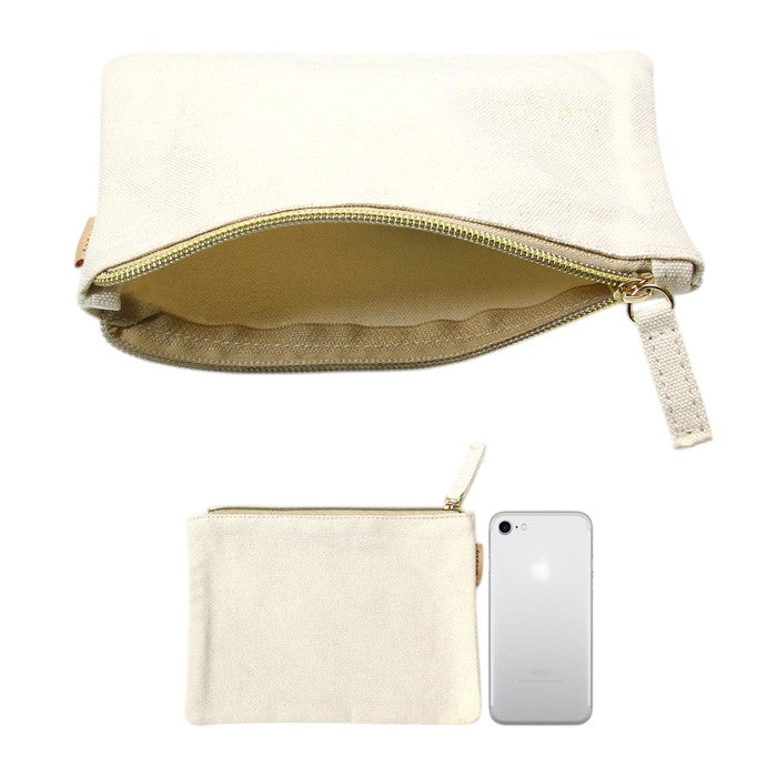 Lips Printed Cotton Canvas Eco Pouch Bag
