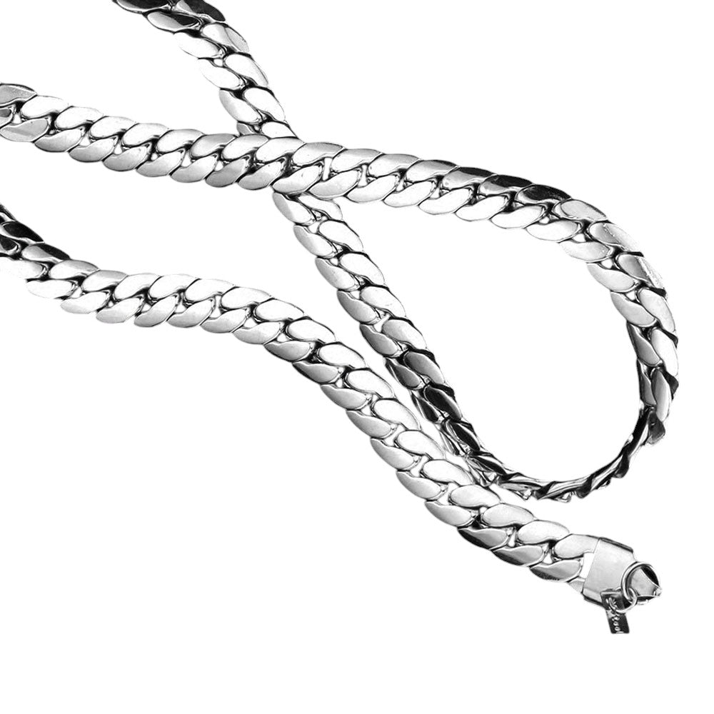 16 INCH, 8mm Stainless Steel Metal Chain Necklace