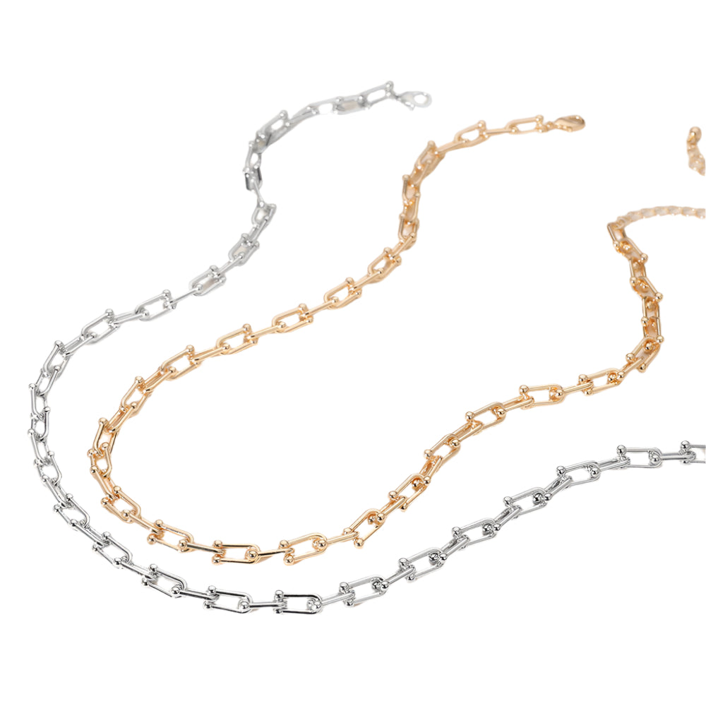 18K Gold Dipped Hardware Chain Necklace