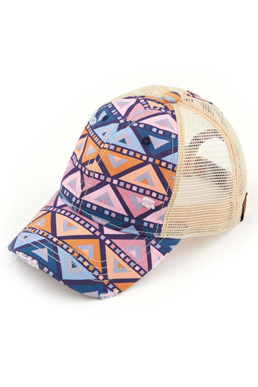 C.C AZTEC CAMO MESH PONYCAP