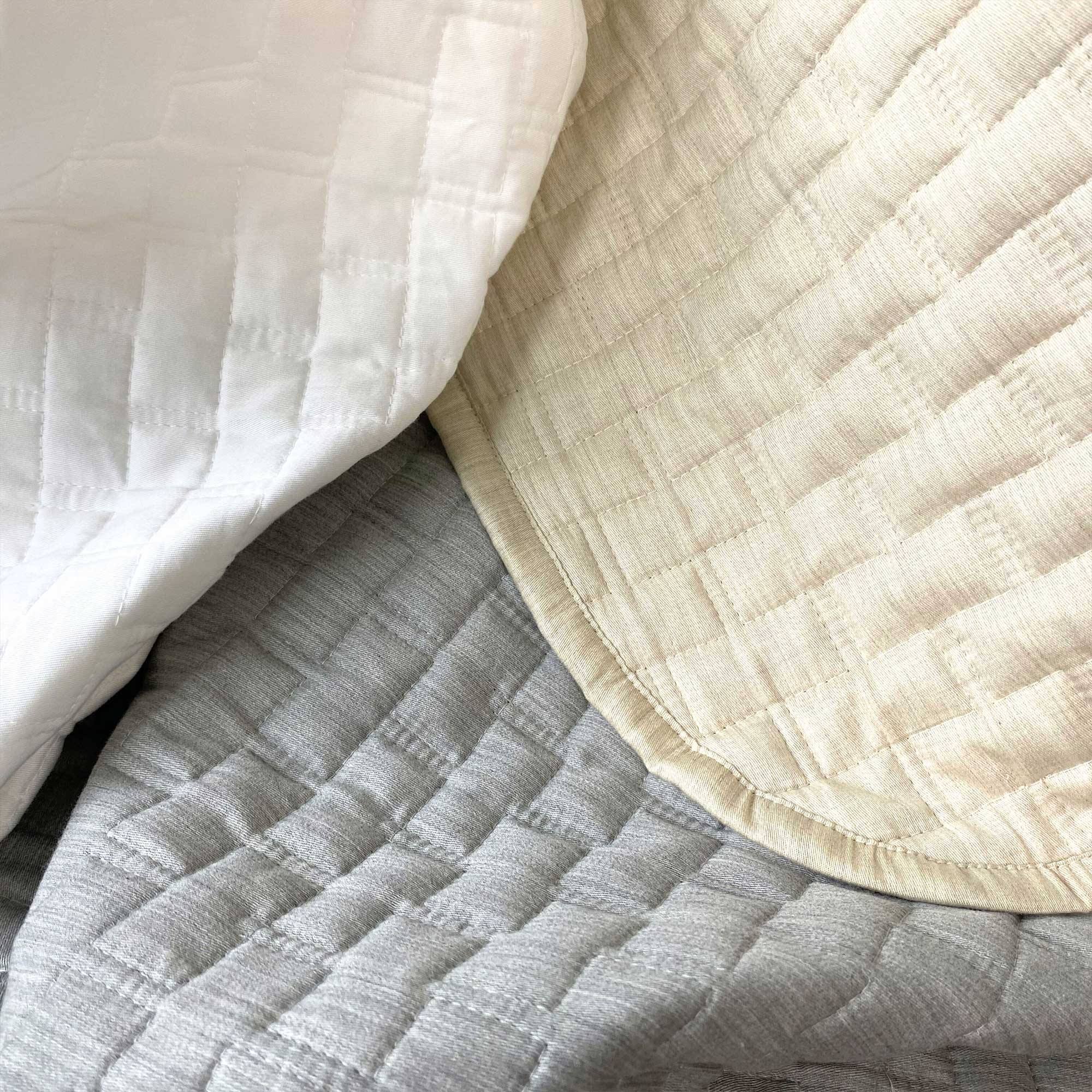 Bamboo Cotton Quilted Coverlet, Twin - Sand