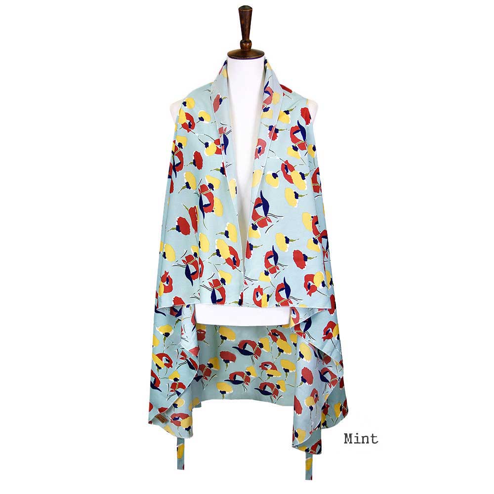 Abstract Floral Vest Cover up