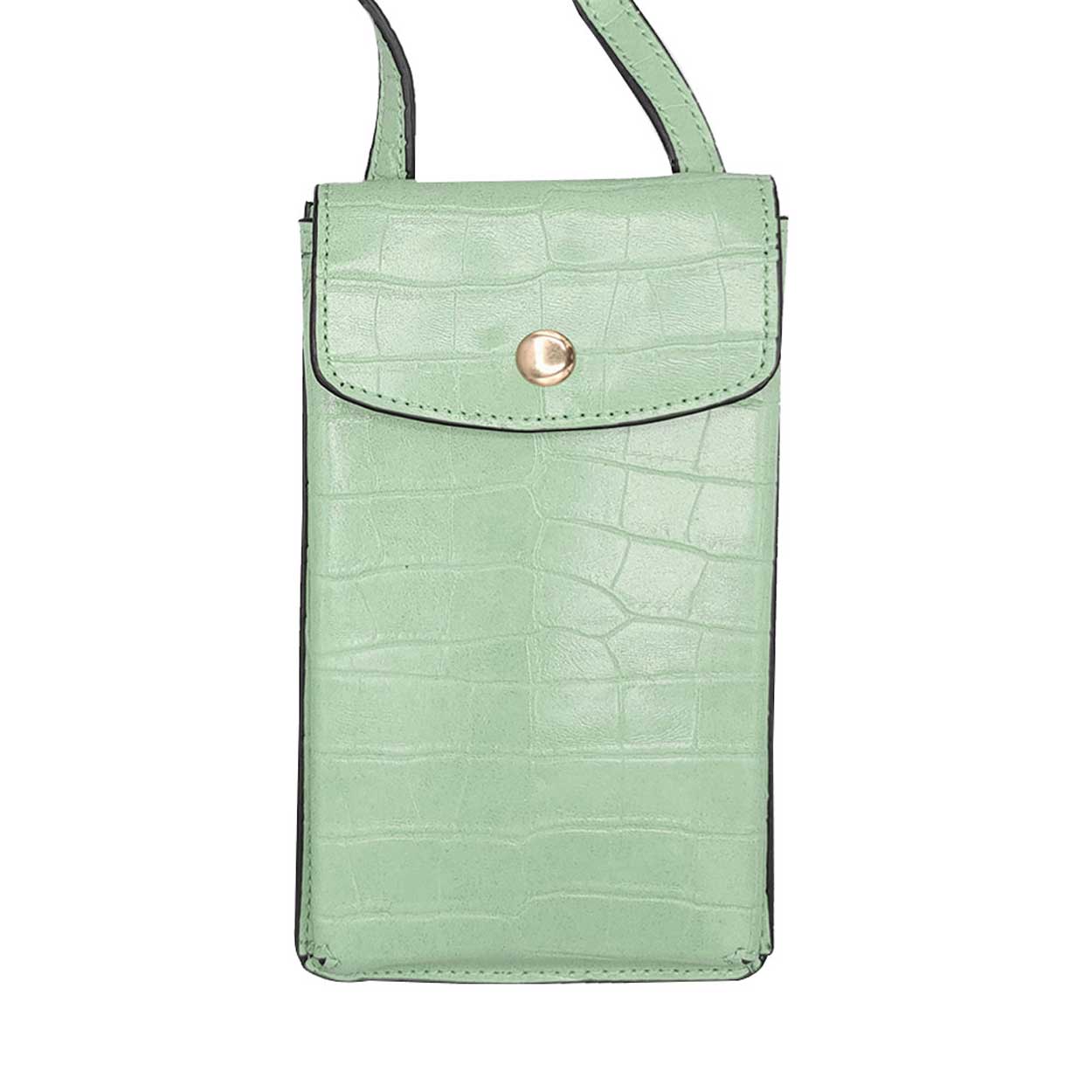 Alligator Pattern Faux Leather Travel Neck Pouch Bag