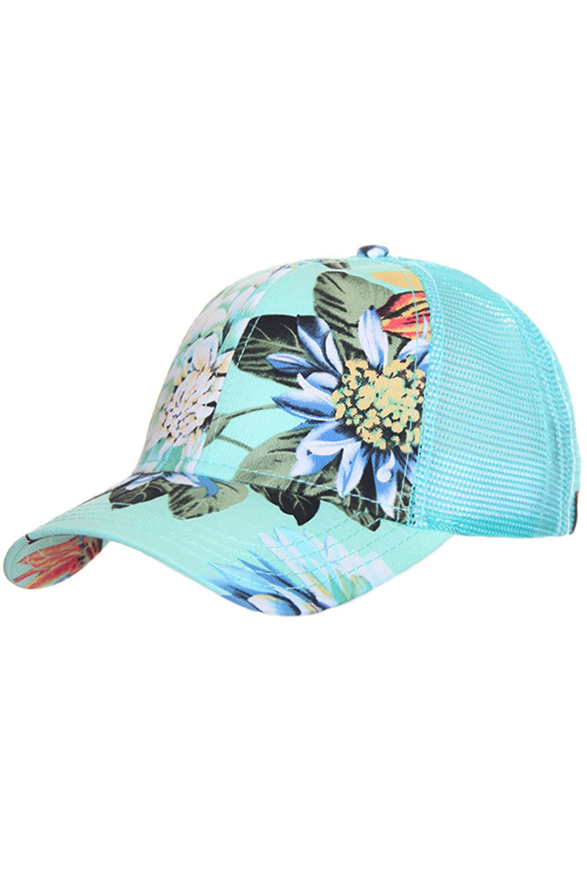 C.C FLORAL BASEBALL CAP