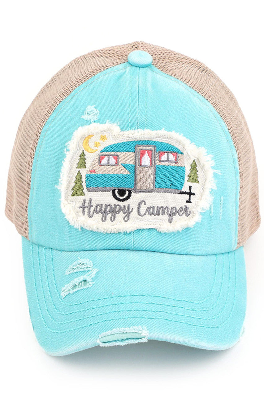 C.C HAPPY CAMPER PATCH VINTAGE PONY CAP