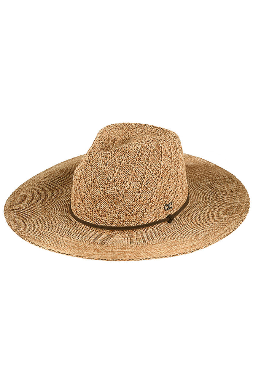 C.C Packable Pattern Panama Hat