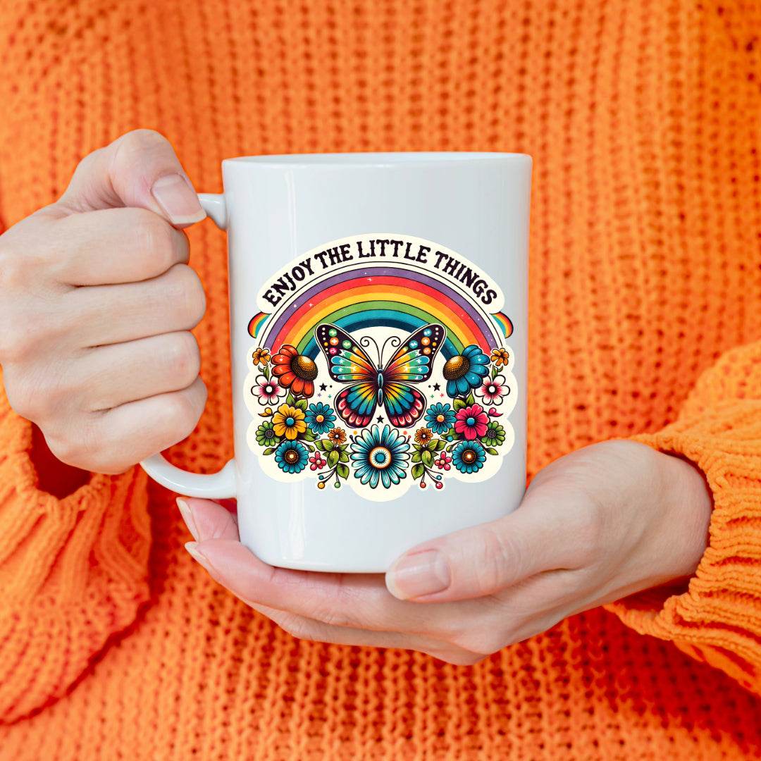 Enjoy the Little Things Motivational Coffee Mug