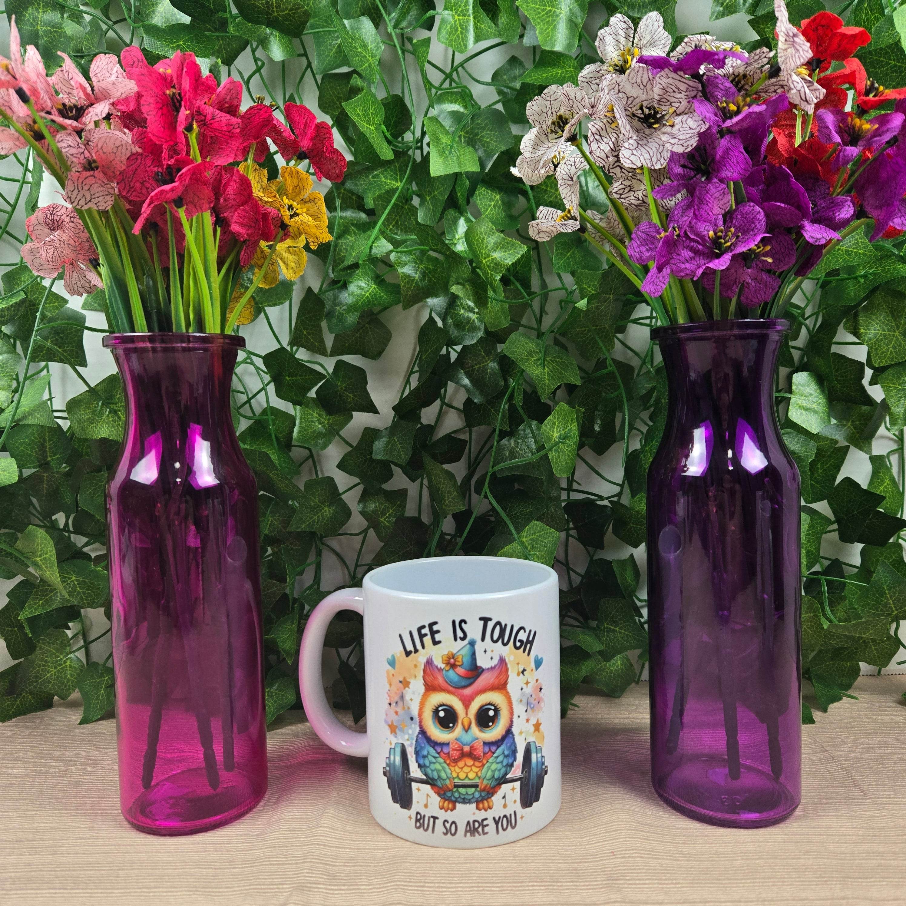 Life is Tough but So Are You Motivational Owl Coffee Mug