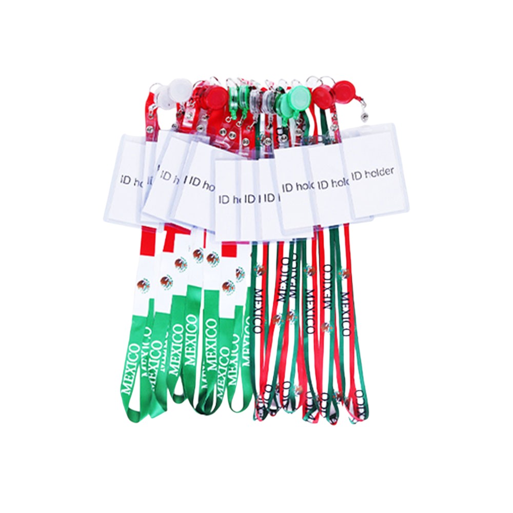 12PCS - MEXICO Message Keychain ID Holders