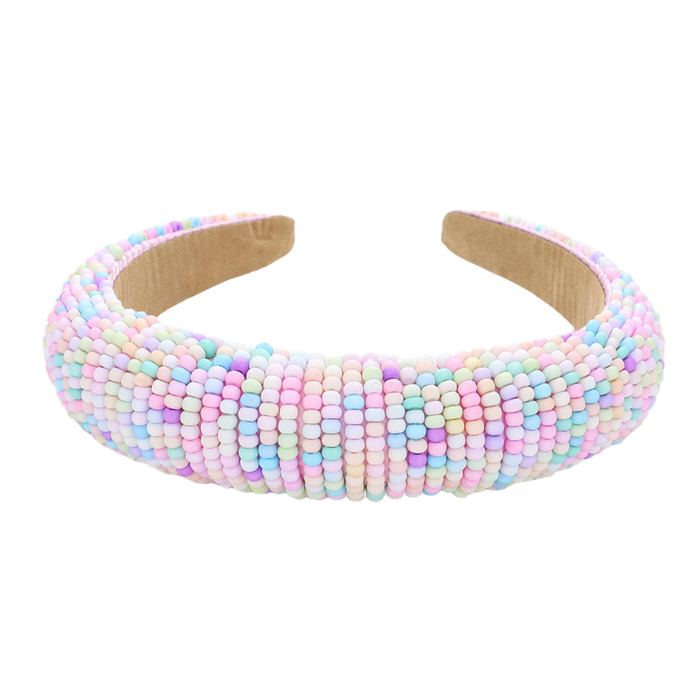 Seed Beaded Padded Headband