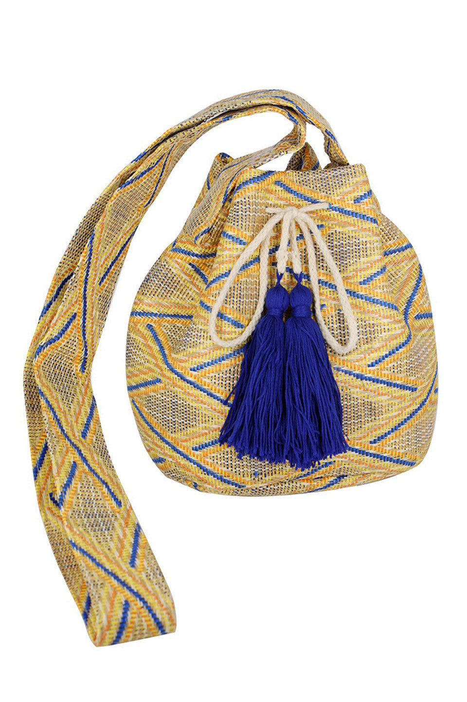 Aztec Pattern Strap Aztec Bucket Bag