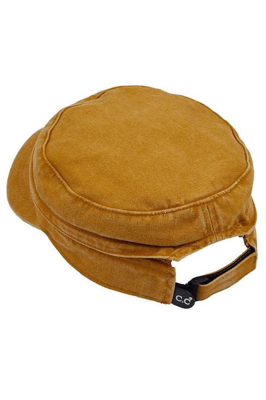 C.C Convertible Denim Army Zipper Cap Sun Visor