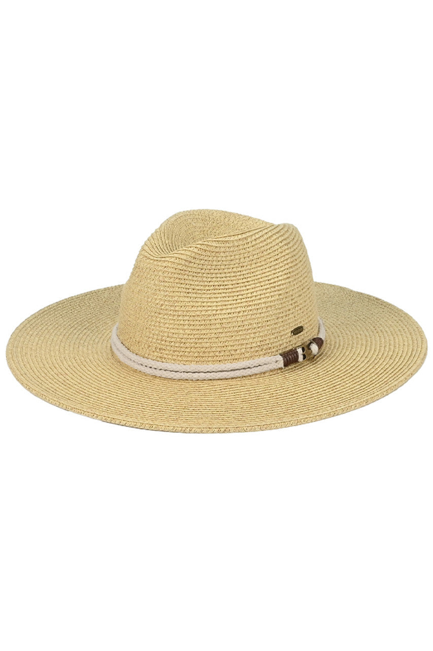 C.C Anchor Rope Trim Band Wide Brim Sun Hat